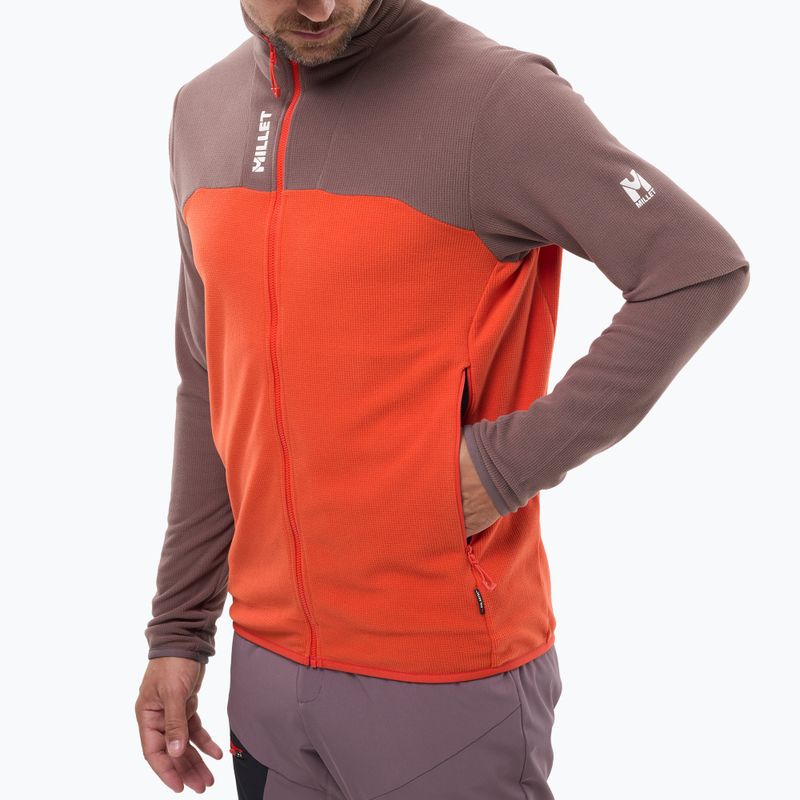 Men's fleece sweatshirt Millet Ubic Lightgrid pepper/paprika 4