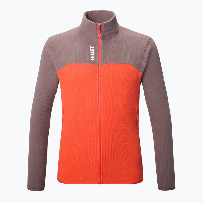 Men's fleece sweatshirt Millet Ubic Lightgrid pepper/paprika 5