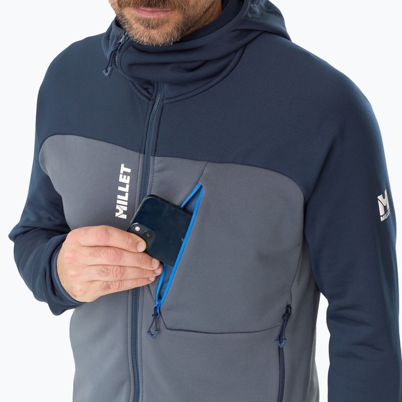 Men's sweatshirt Millet Seneca Fleece Hoodie saphir/shadow blue 5