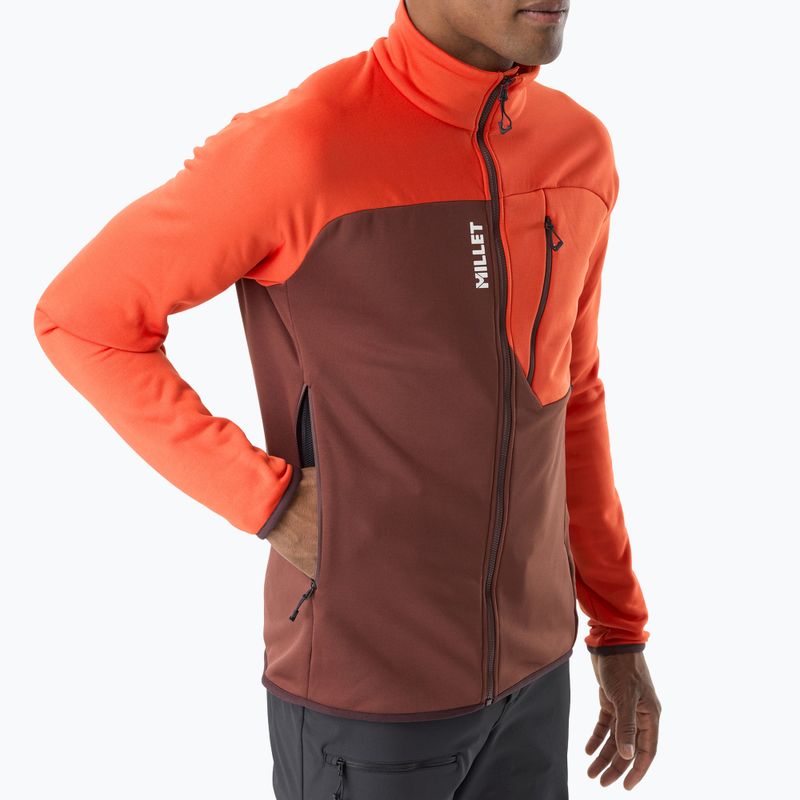 Men's sweatshirt Millet Seneca Fleece truffle/paprika 4