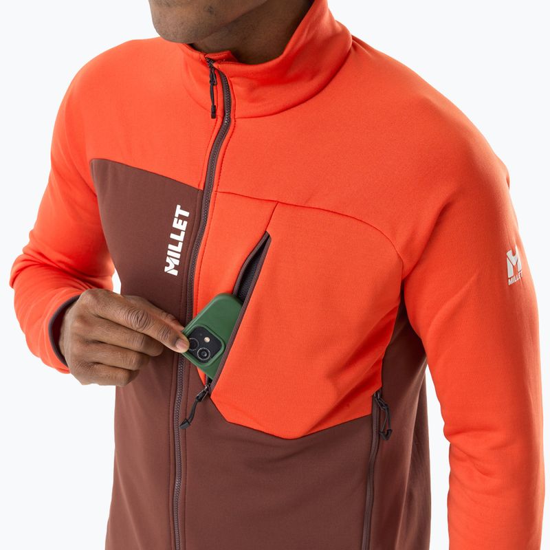Men's sweatshirt Millet Seneca Fleece truffle/paprika 5