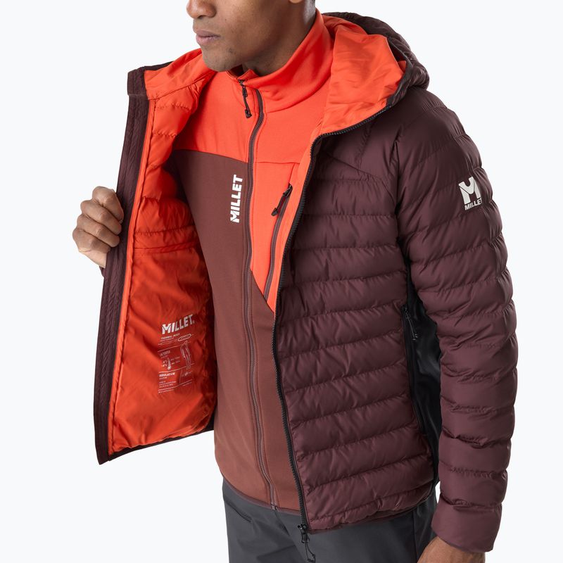 Men's insulated jacket Millet Fitz Roy Warm Hoodie Jacket truffle 4