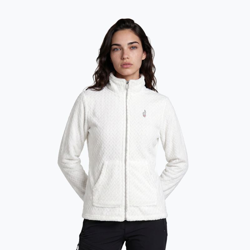 Women's sweatshirt Aulp Becco Coral Fleece blanc 2