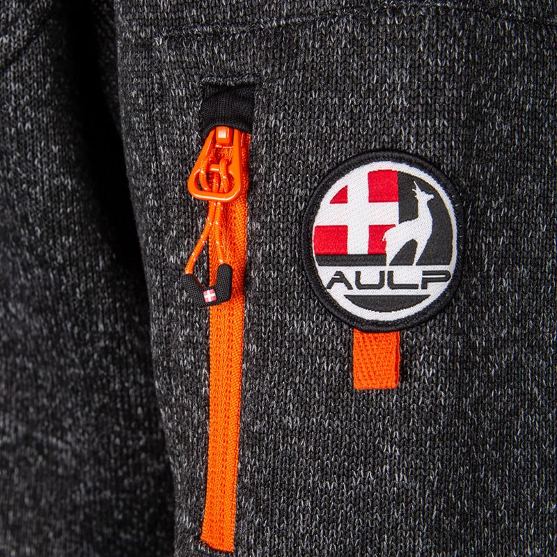 Men's fleece sweatshirt Aulp Navoy Melanged Knit black 5