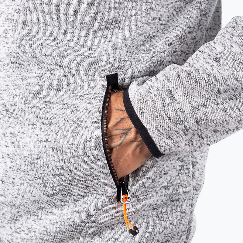 Men's fleece sweatshirt Aulp Navoy Melanged Knit grey 5