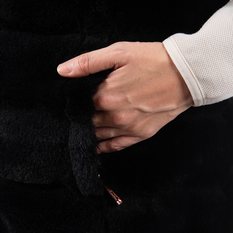 Women's gilet Aulp Carra Faux Fur black 4