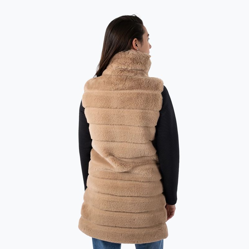 Women's gilet Aulp Carra Faux Fur taupe 2
