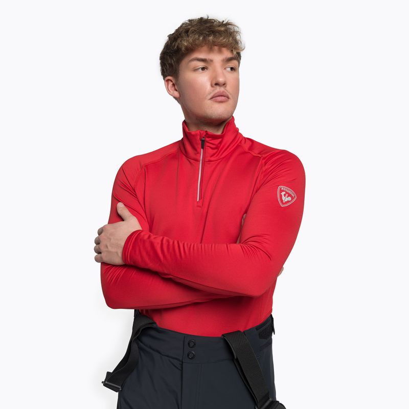 Men's thermal active sweatshirt Rossignol Classique 1/2 Zip red