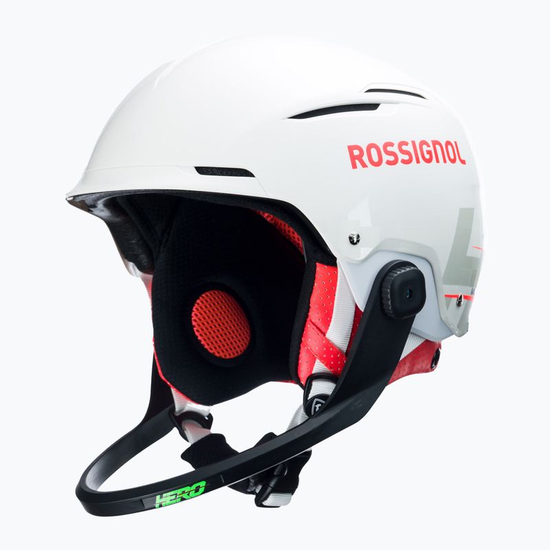 Rossignol Hero Slalom Impacts ski helmet + Chinguard white 6