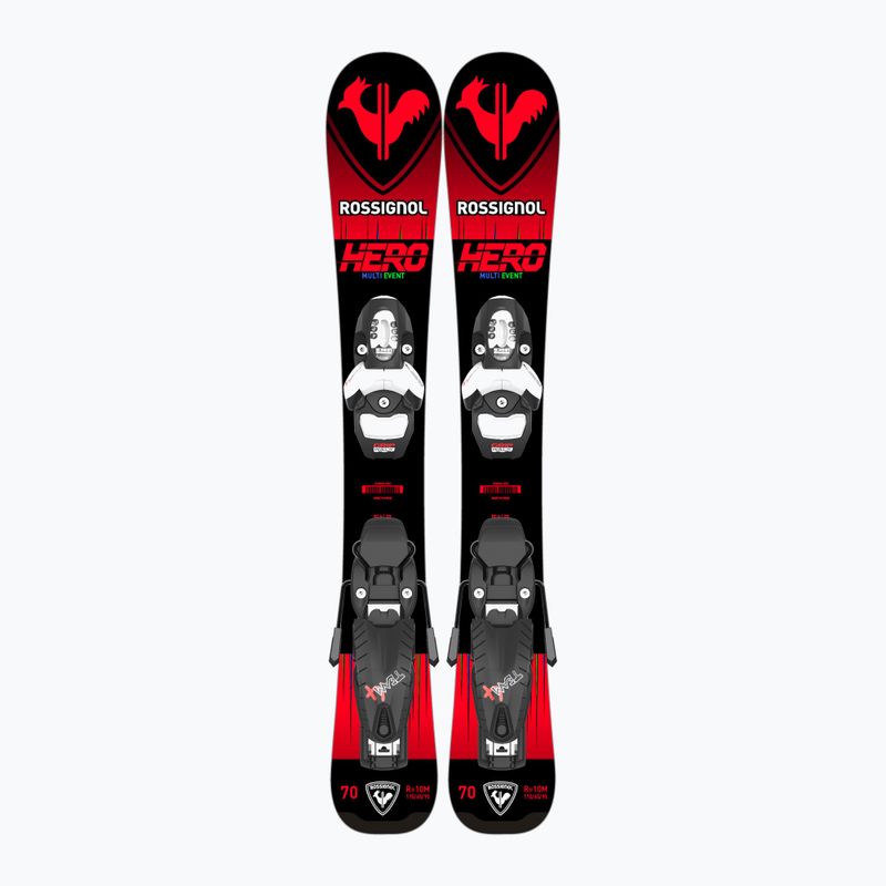 Children's downhill skis Rossignol Hero Pro + Team 4 GW Black Bulk red 10