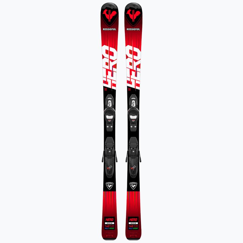 Children's downhill skis Rossignol Hero 100-140 + Kid4 red 10