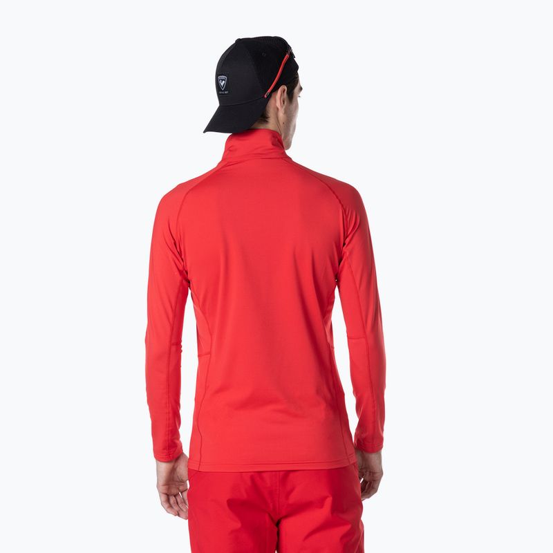 Men's Rossignol Classique 1/2 Zip sports red thermal sweatshirt 3