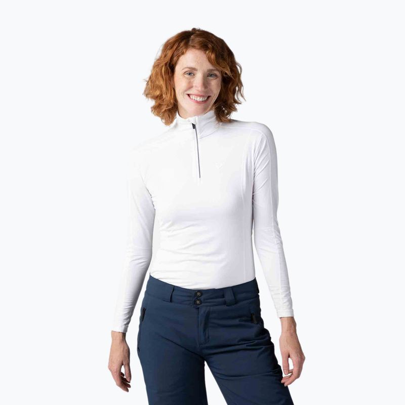 Women's thermal active sweatshirt Rossignol Classique 1/2 Zip white