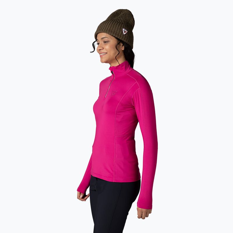 Women's thermal active sweatshirt Rossignol Classique 1/2 Zip orchid pink 3