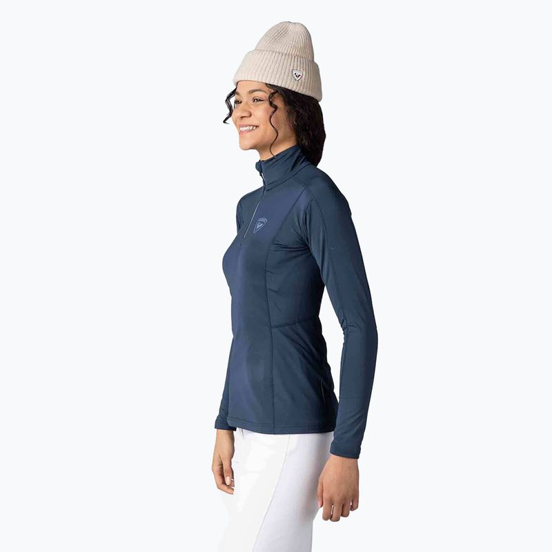 Women's thermal active sweatshirt Rossignol Classique 1/2 Zip dark navy 4