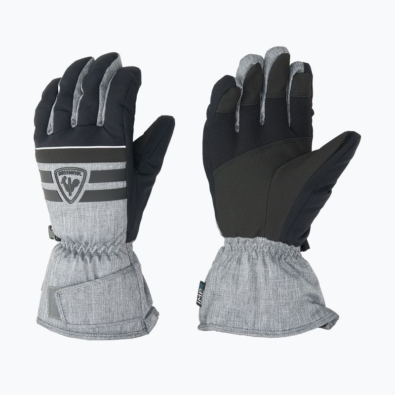 Men's Rossignol Tech Impr heather grey ski gloves