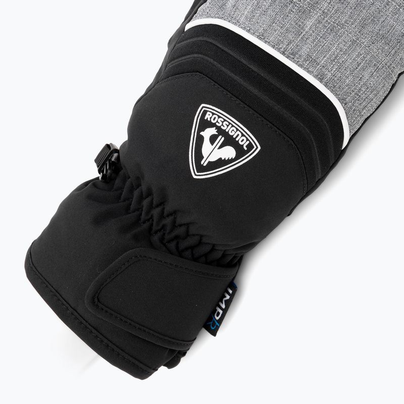 Rossignol Jr Tech Impr M heather grey children's ski glove 5
