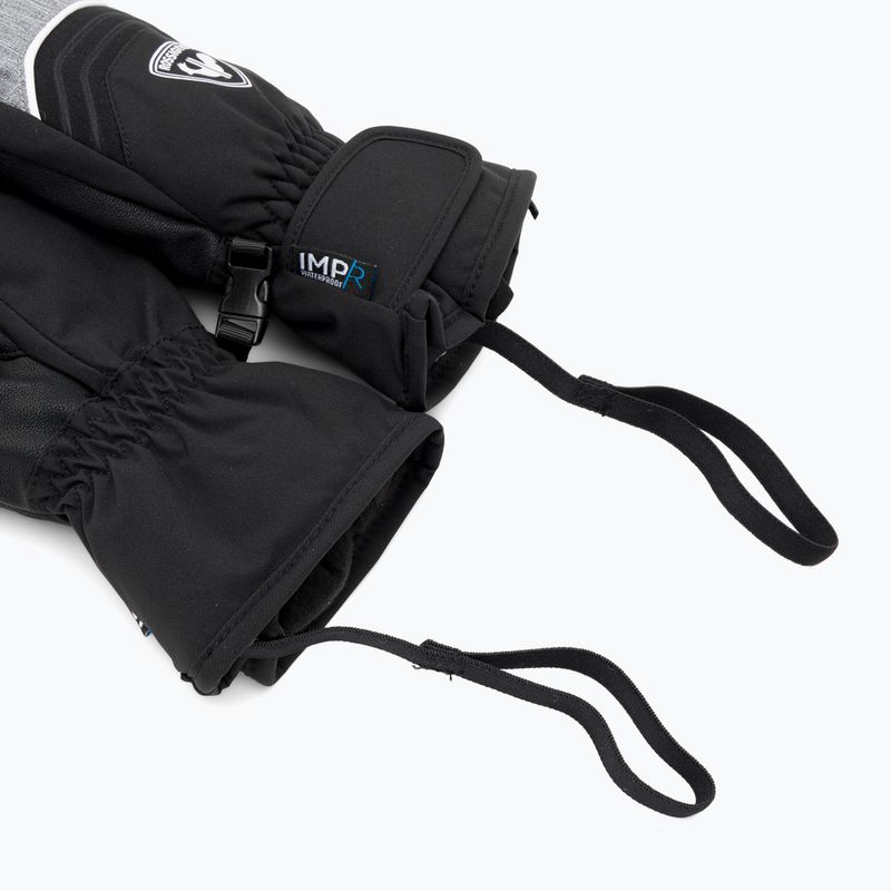 Rossignol Jr Tech Impr M heather grey children's ski glove 6