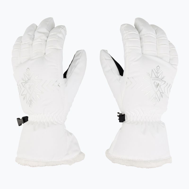 Women's ski glove Rossignol Perfy G white 3