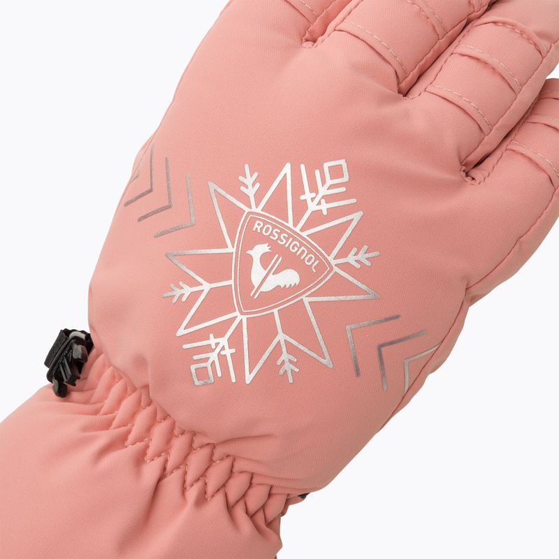 Rossignol women's ski gloves Perfy G cooper pink 4