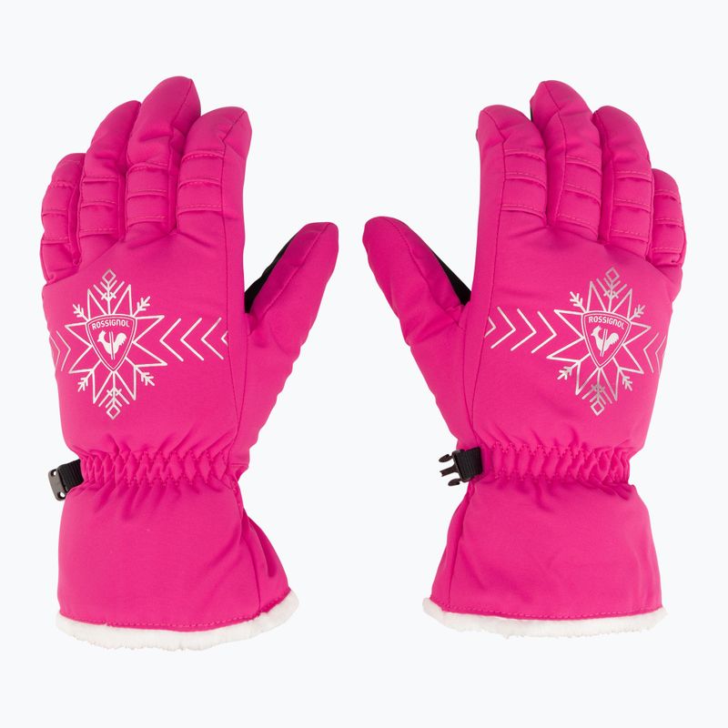 Women's ski glove Rossignol Perfy G orchid pink 3