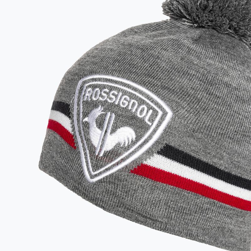 Men's Rossignol Rooster Pompon winter cap heather grey 4