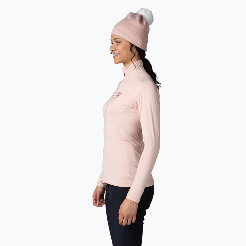 Women's thermal active sweatshirt Rossignol Classique 1/2 Zip powder pink 3