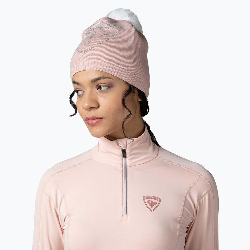 Women's thermal active sweatshirt Rossignol Classique 1/2 Zip powder pink 5