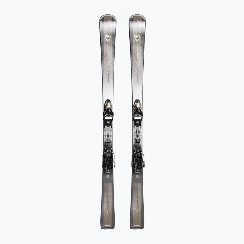 Women's downhill ski Rossignol Nova 8 + XP11 bindings dark grey/gold