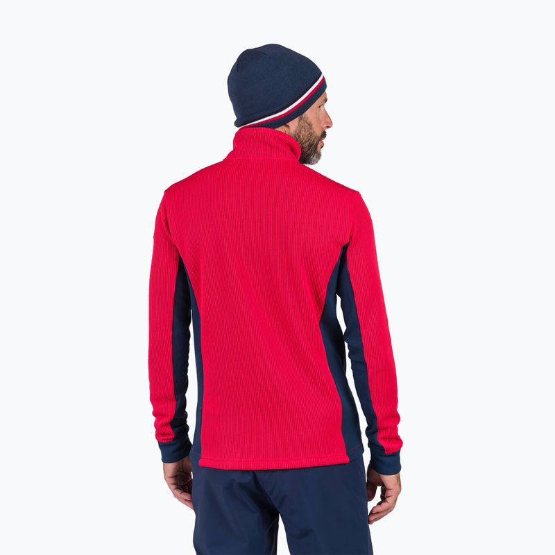 Men's Rossignol Cieloalto Fleece Half zip sports sweatshirt red 3