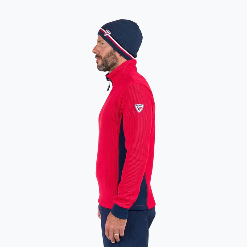 Men's Rossignol Cieloalto Fleece Half zip sports sweatshirt red 4