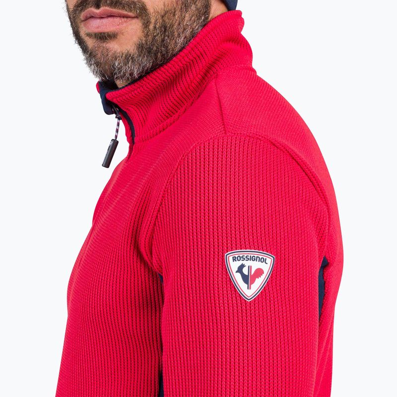 Men's Rossignol Cieloalto Fleece Half zip sports sweatshirt red 5