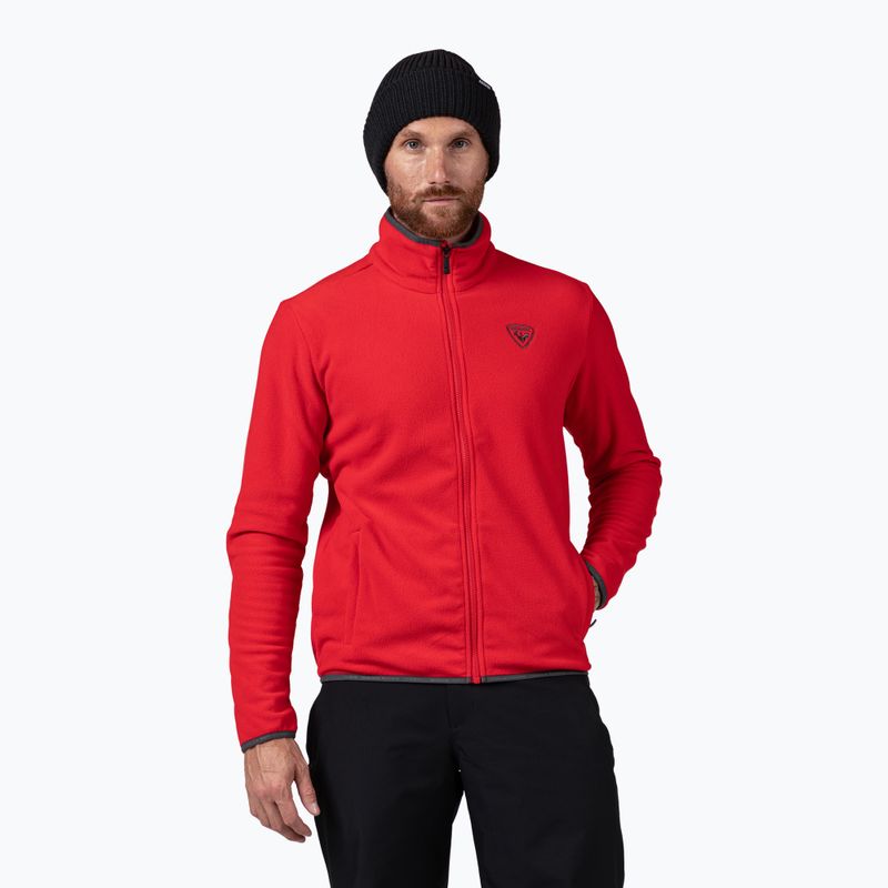 Men's sweatshirt Rossignol Strawpile Fleece Fz sports red