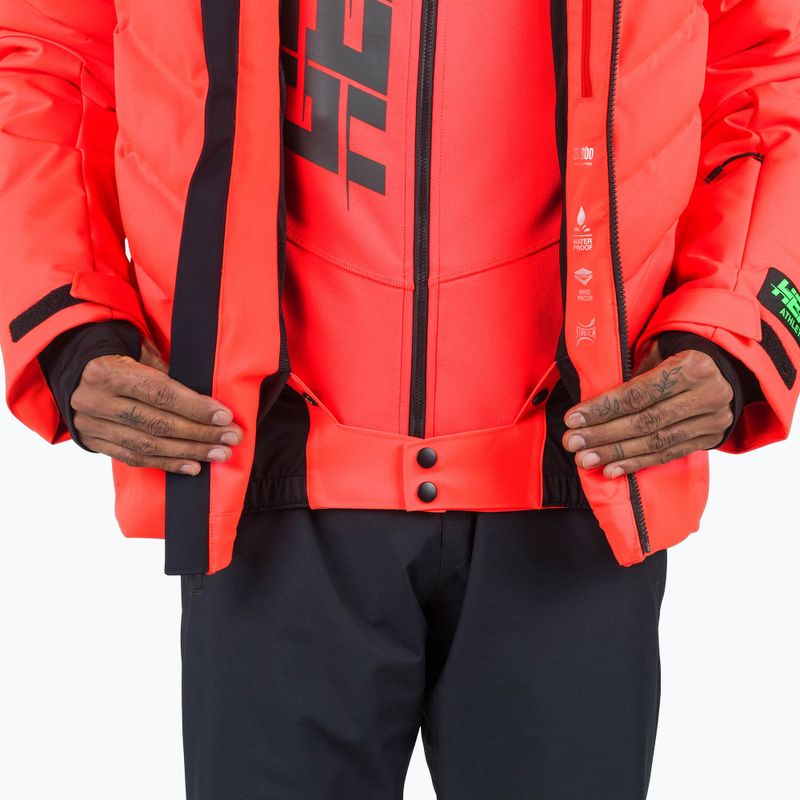 Men's Rossignol Hero Blackside Puffy ski jacket neon red 19