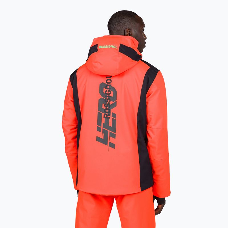 Men's Rossignol Hero Velika ski jacket neon red 3