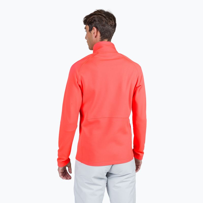 Men's Rossignol New Hero Classique Clim sweatshirt neon red 3