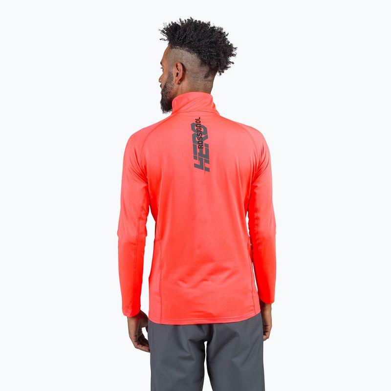 Men's Rossignol New Hero Classique ski sweatshirt Hz neon red 3