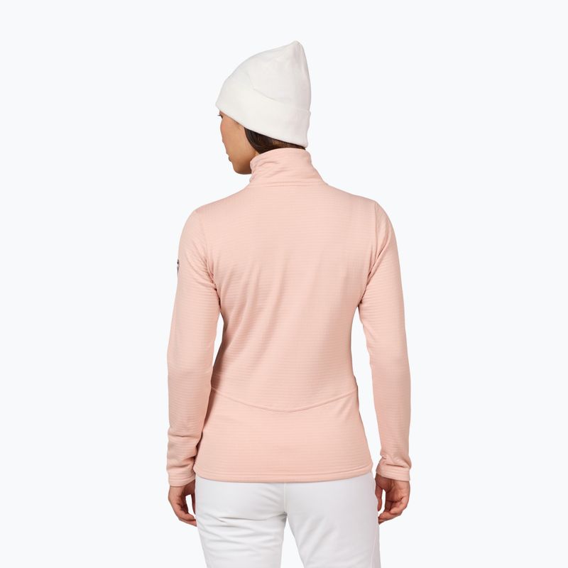 Rossignol women's Blackside Fleece Fz powder pink sweatshirt 3