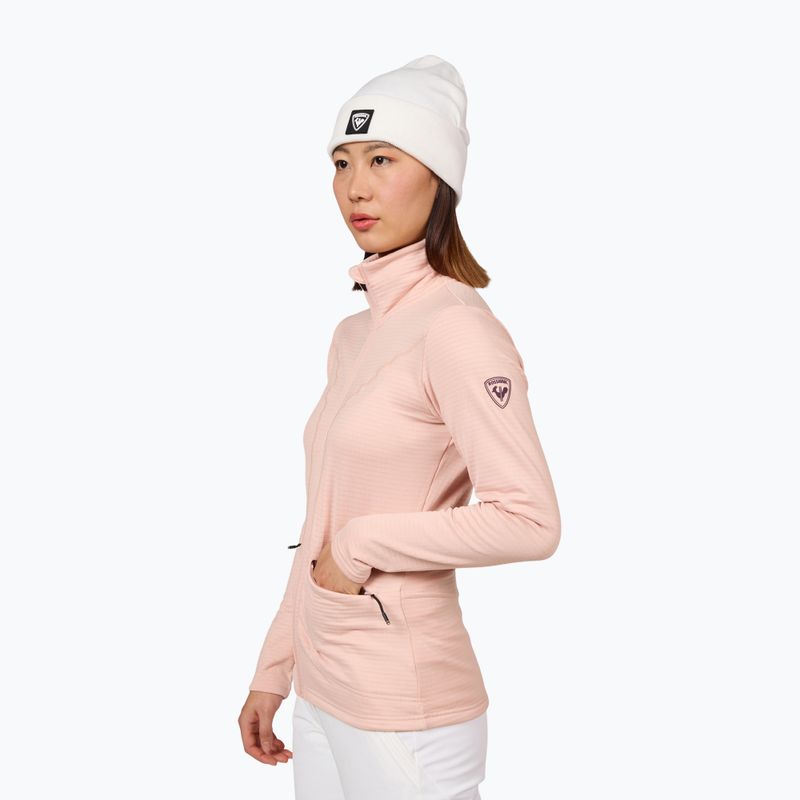 Rossignol women's Blackside Fleece Fz powder pink sweatshirt 4