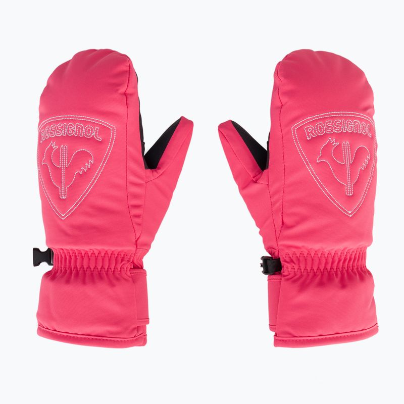Rossignol Jr Rooster M tea rose children's ski gloves 2