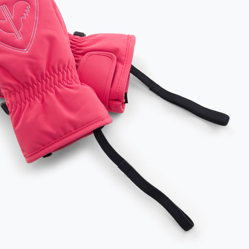 Rossignol Jr Rooster M tea rose children's ski gloves 6