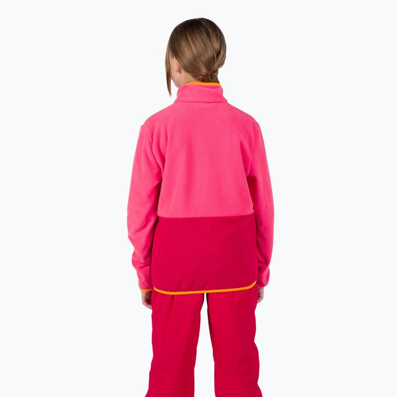 Children's Rossignol Jr Strawpile Fleece Fz tea rose sweatshirt 3