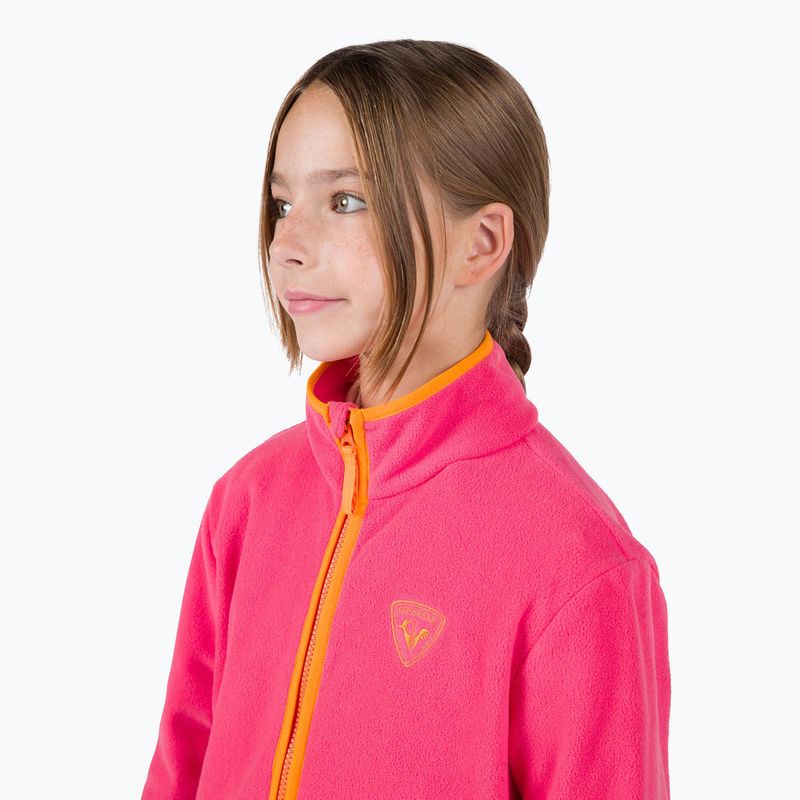 Children's Rossignol Jr Strawpile Fleece Fz tea rose sweatshirt 4