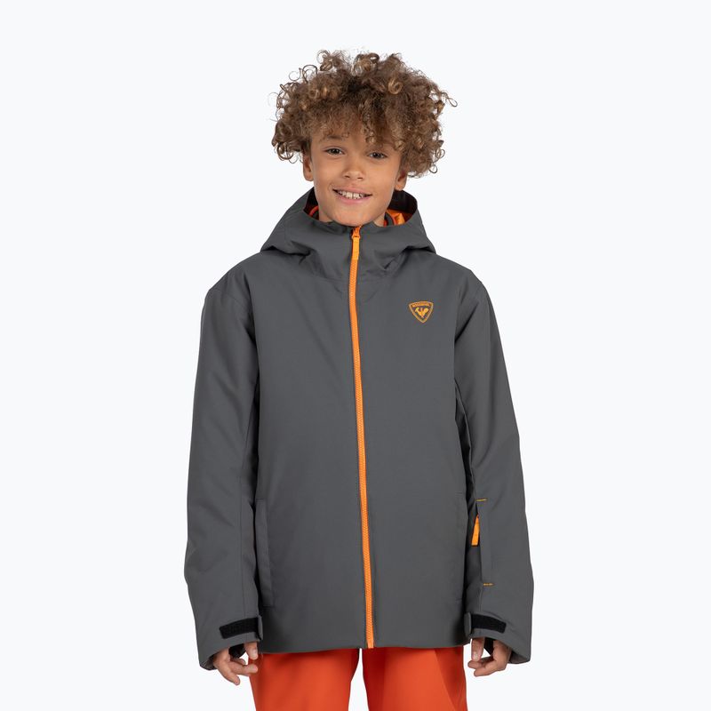 Rossignol Strawpile Jr children's ski jacket onyx grey