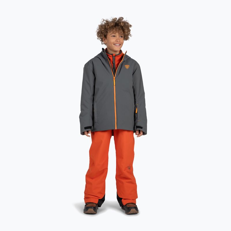 Rossignol Strawpile Jr children's ski jacket onyx grey 2