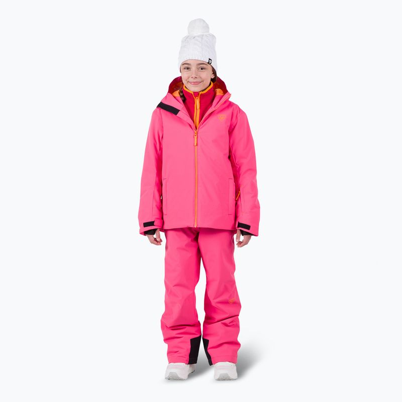 Rossignol Jr Strawpile tea rose children's ski jacket 2