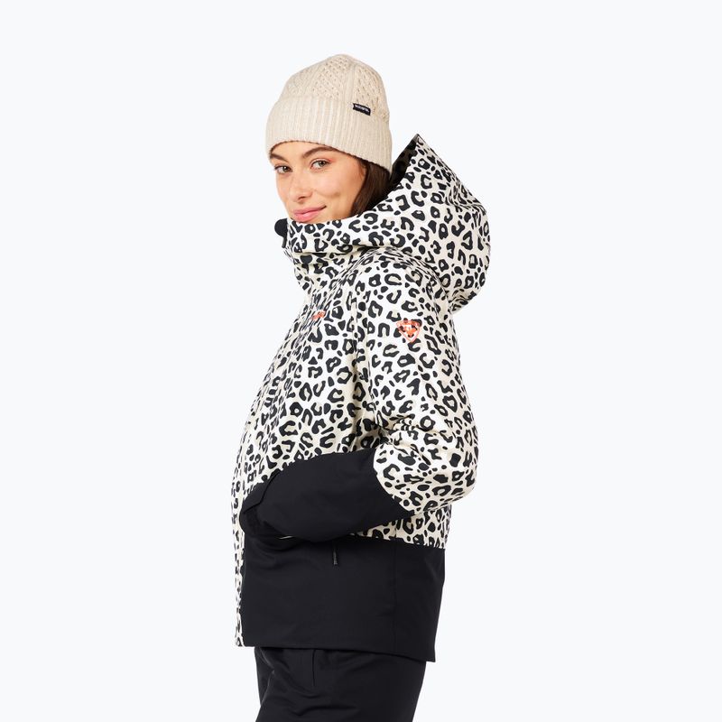 Women's ski jacket Rossignol Rochrun Allover nature wild leopard print 4