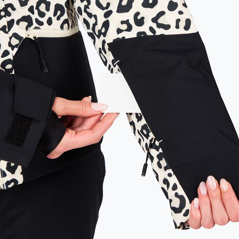 Women's ski jacket Rossignol Rochrun Allover nature wild leopard print 9