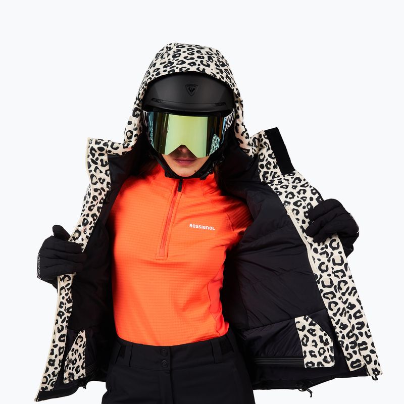 Women's ski jacket Rossignol Rochrun Allover nature wild leopard print 12