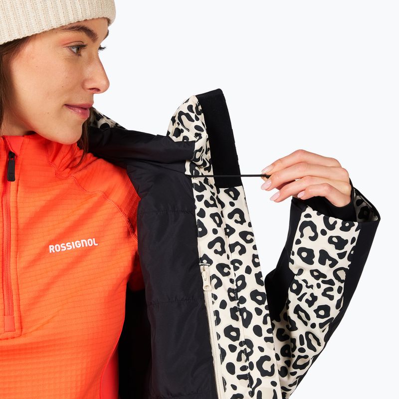 Women's ski jacket Rossignol Rochrun Allover nature wild leopard print 14